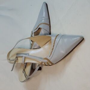 Cesare Paciotti blue slingback Sandals sz 39 8.5